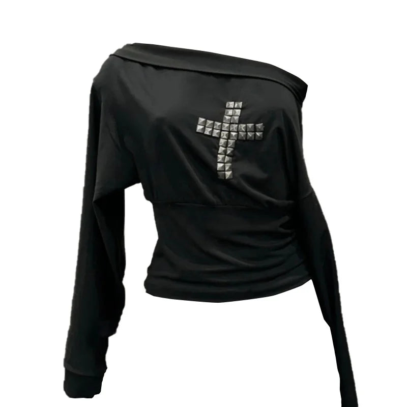 Y2K Woman's Clothing Personality Long Sleeve Hot Girl Tops Fashion Popular Sexy Trappings Stripes Cute Casual Daily Halter Tops