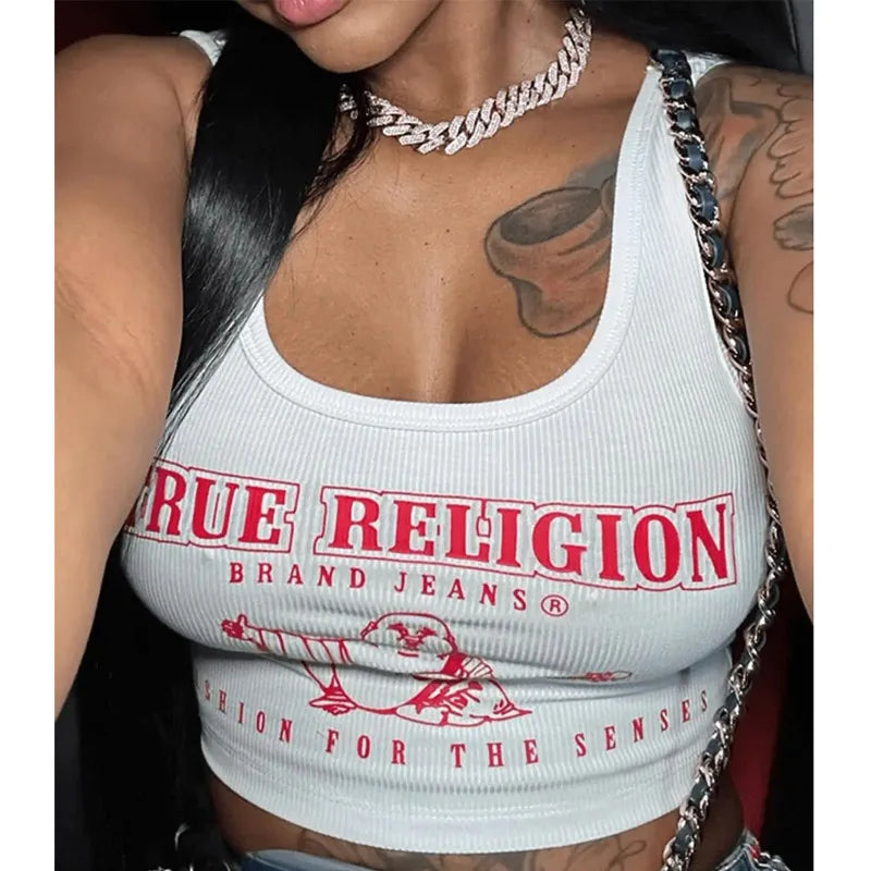 Sexy Graphic T Shirts Fashion Top Printed Sweatshirts Streetswear 2024 Summer Clothes Women Y2K Cropped Tank Tops Tees